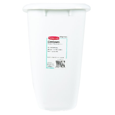 Rubbermaid Rubbermaid Contours 3.5 gal White Plastic Vanity Wastebasket 2958-00-WHT